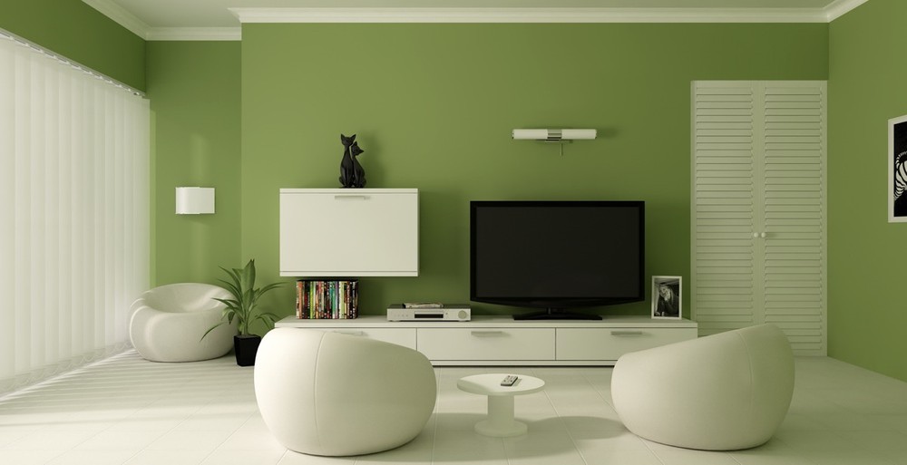 A picture containing wall, indoor, ceiling, greenDescription automatically generated